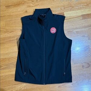 Port Authority Black Vest with Red Accent